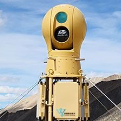 Système d'inclinaison panoramique électro-optique de vision nocturne à longue portée pour le projet de surveillance des frontières et des côtes